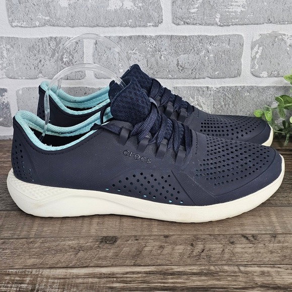 Crocs LiteRide Pacer Sneakers Womens 11 Navy Lightweight Comfort Shoes 205234 - Picture 3 of 10